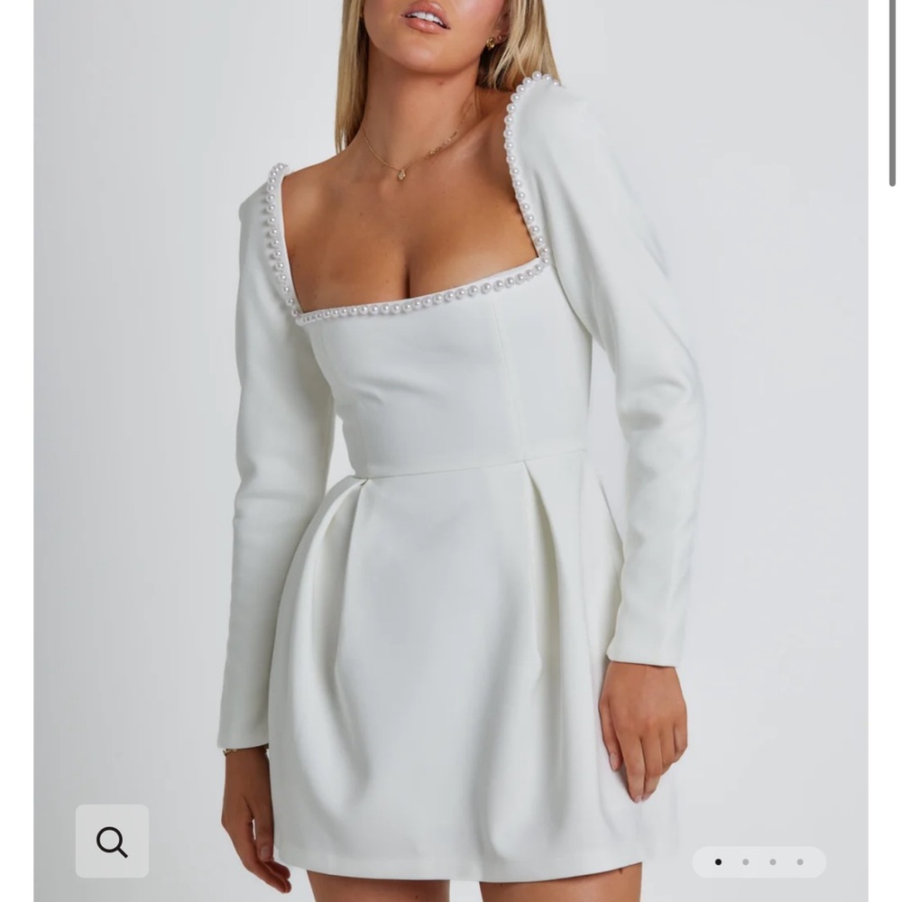Odd Muse - The Ultimate Muse Pearl Dress | White